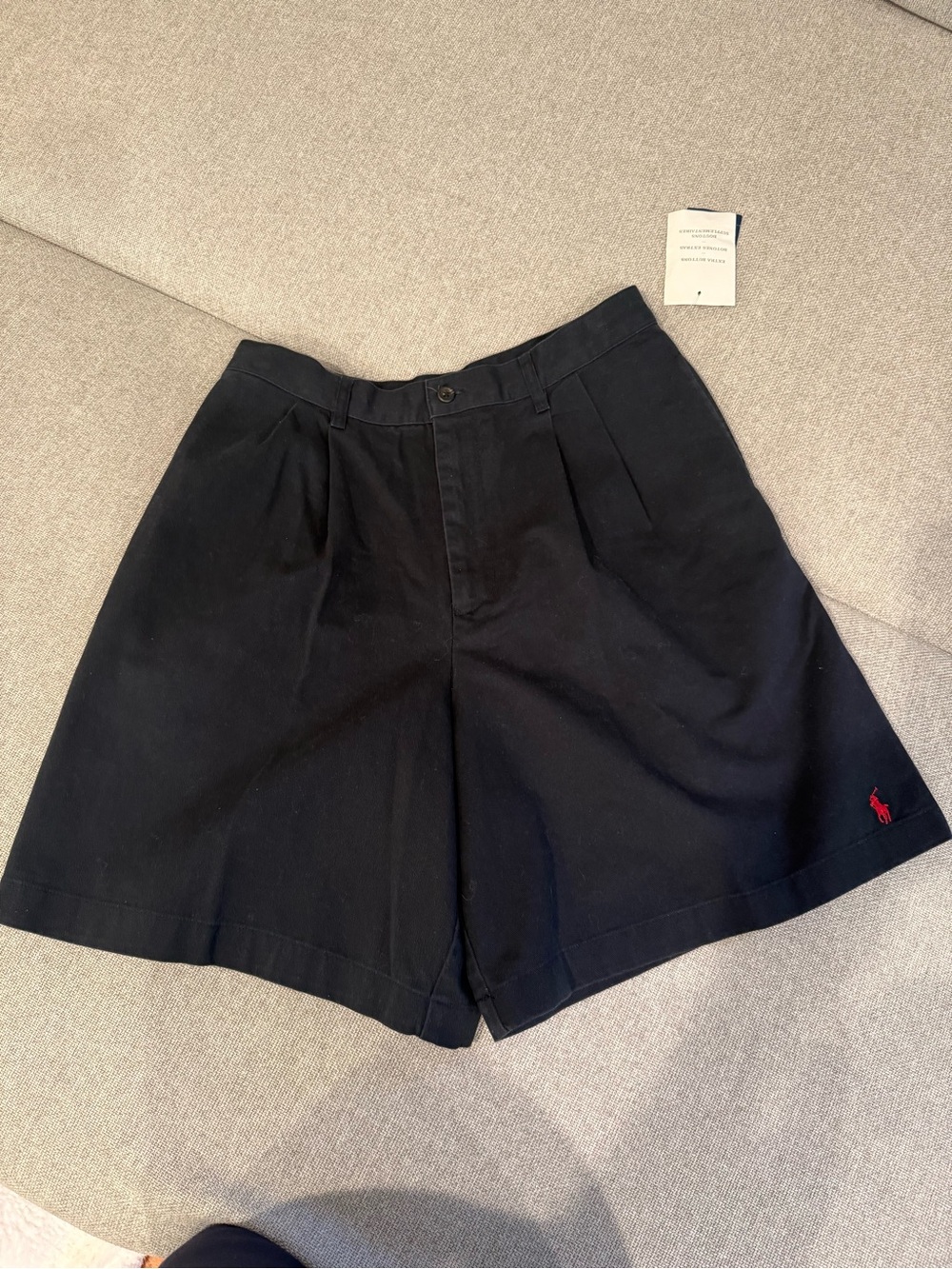 Ralph Lauren Navy High-Waist Chino Women's Shorts